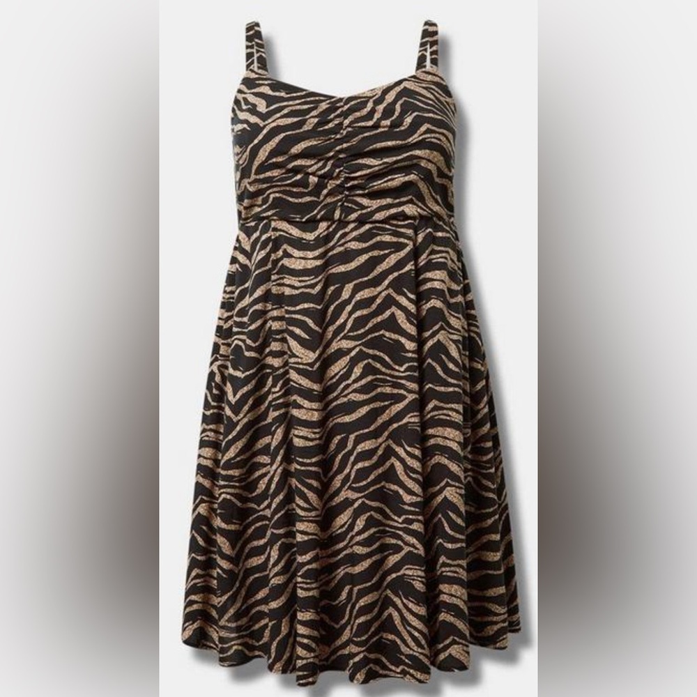 Torrid zebra print dress with pockets